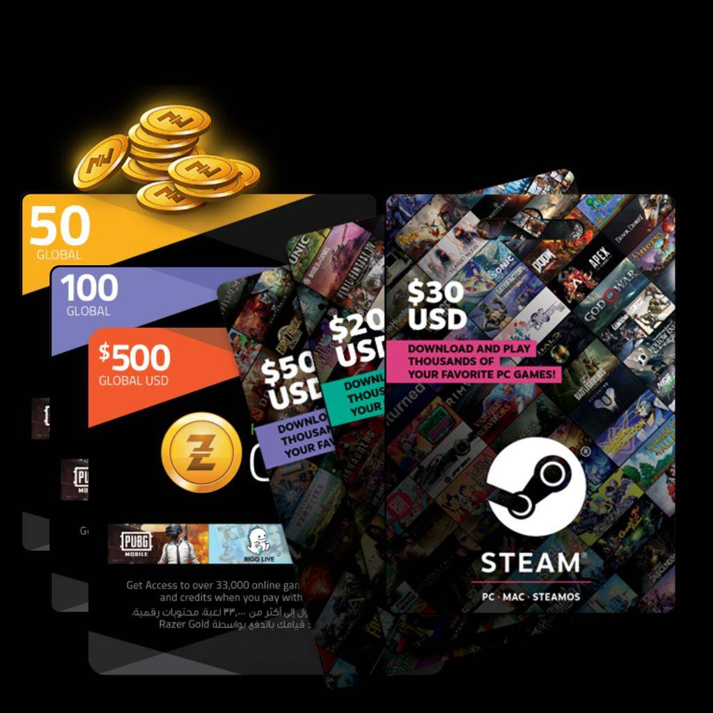 Sell Razer Gold Cards & Steam Wallet Codes